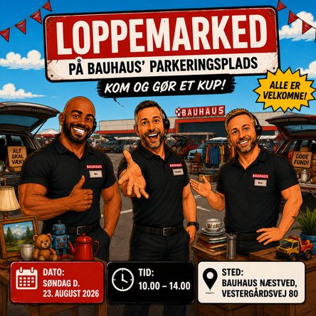 Loppemarked p&aring;parkeringspladsen
